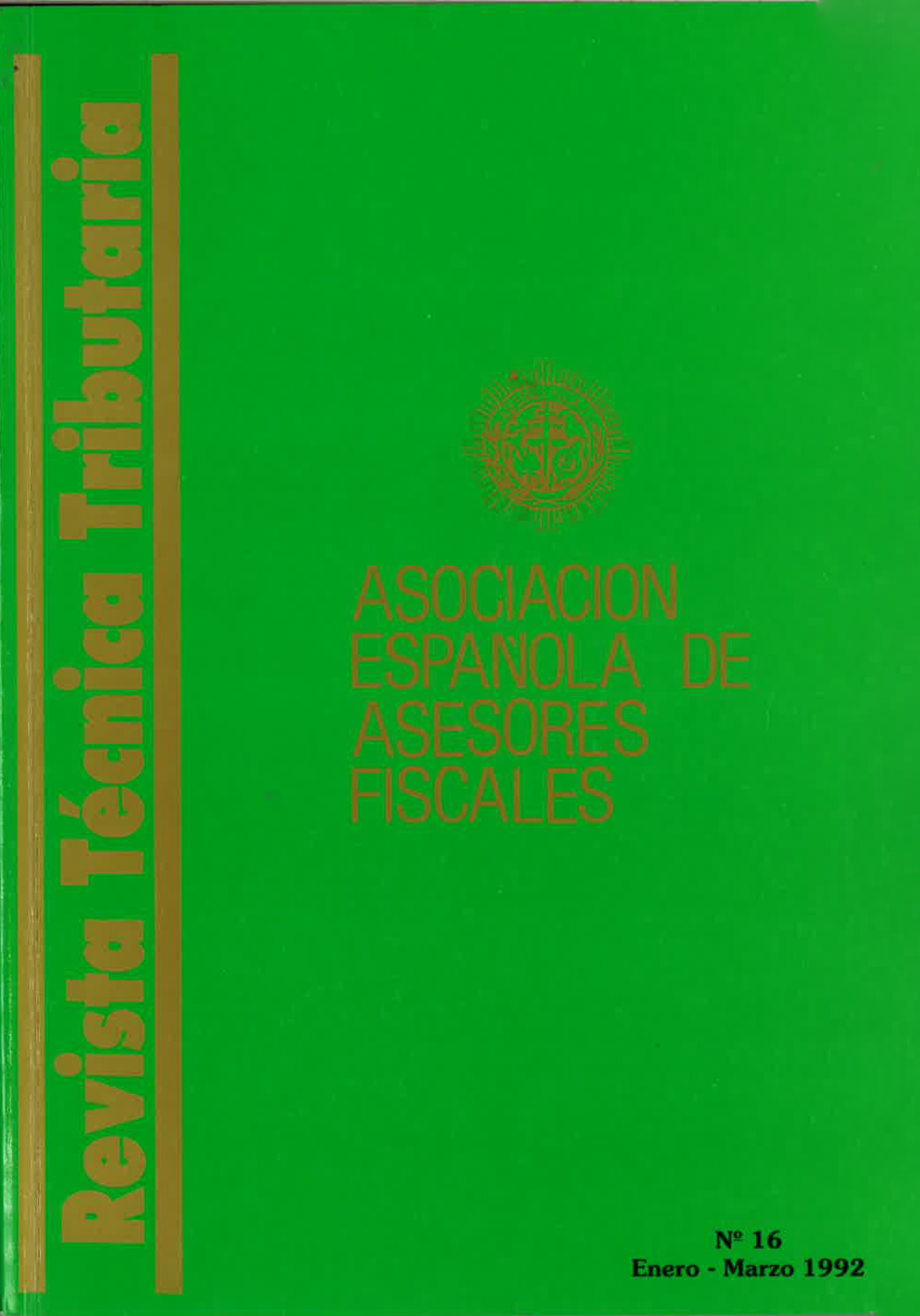 					Ver Vol. 1 Núm. 16 (1992): Revista Técnica Tributaria - Nº 16
				