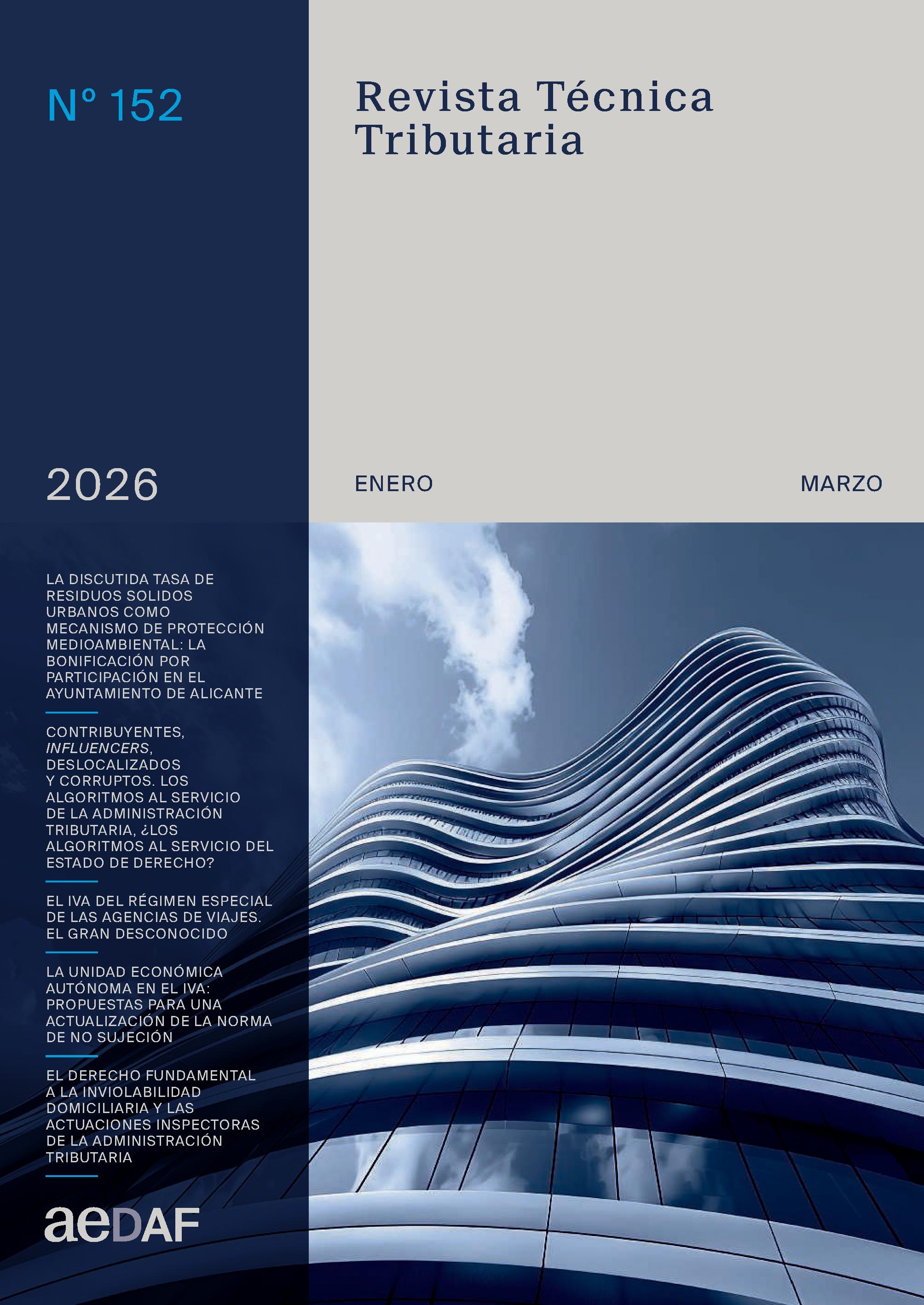 					Ver Vol. 1 Núm. 152 (2026): Revista Técnica Tributaria - Nº 152
				